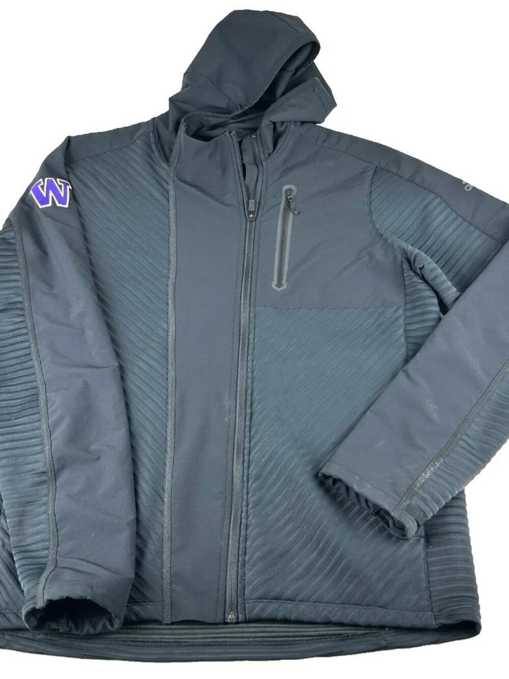 adidas Cold.Rdy Hooded Full-Zip Jacket XL Black Washington UW Huskies